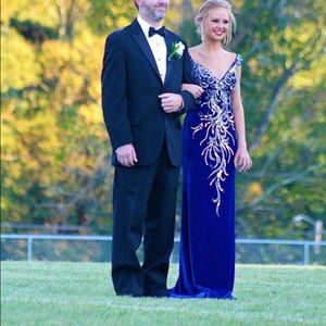 velvet pageant dress with custom sequins